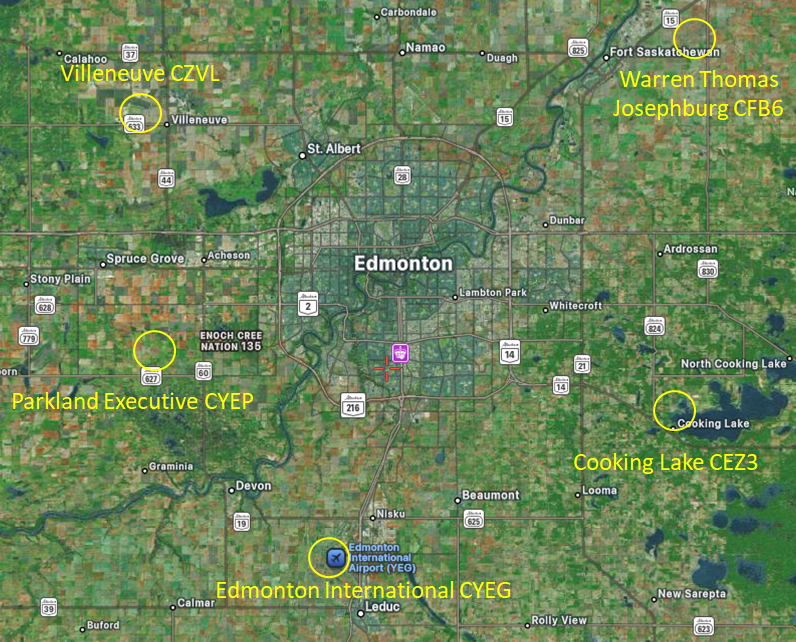 Edmonton area map